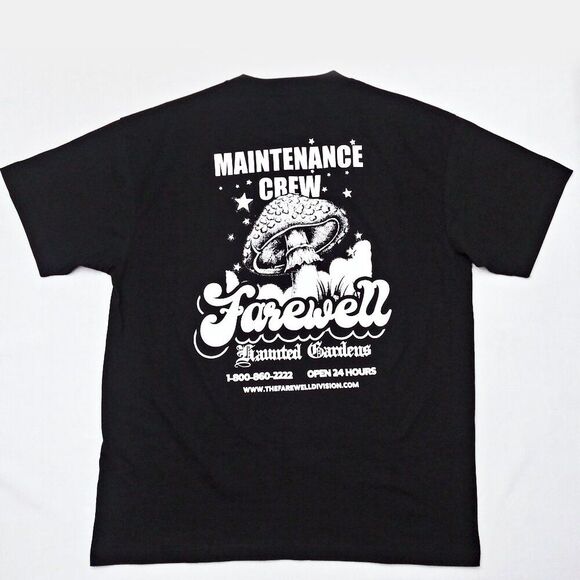 FAREWELL DIVISION Haunted Gardens Mushroom Crew T-Shirt Psychedelic Halloween XL - Picture 4 of 9